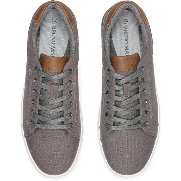 Bruno Marc Men's Grey Stylish Sneakers Canvas  Casual Comfort Walking Shoes - Picture 4 of 9